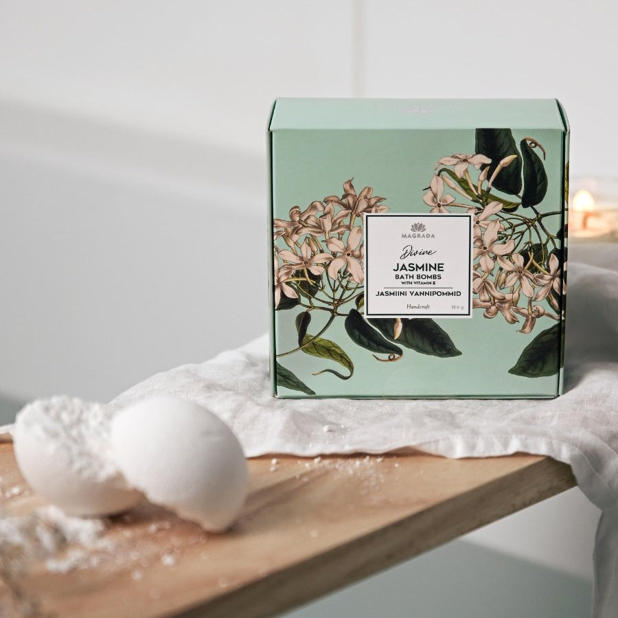 Divine Jasmine Bath Bomb With Vitamin E - Set of 4 Bombs