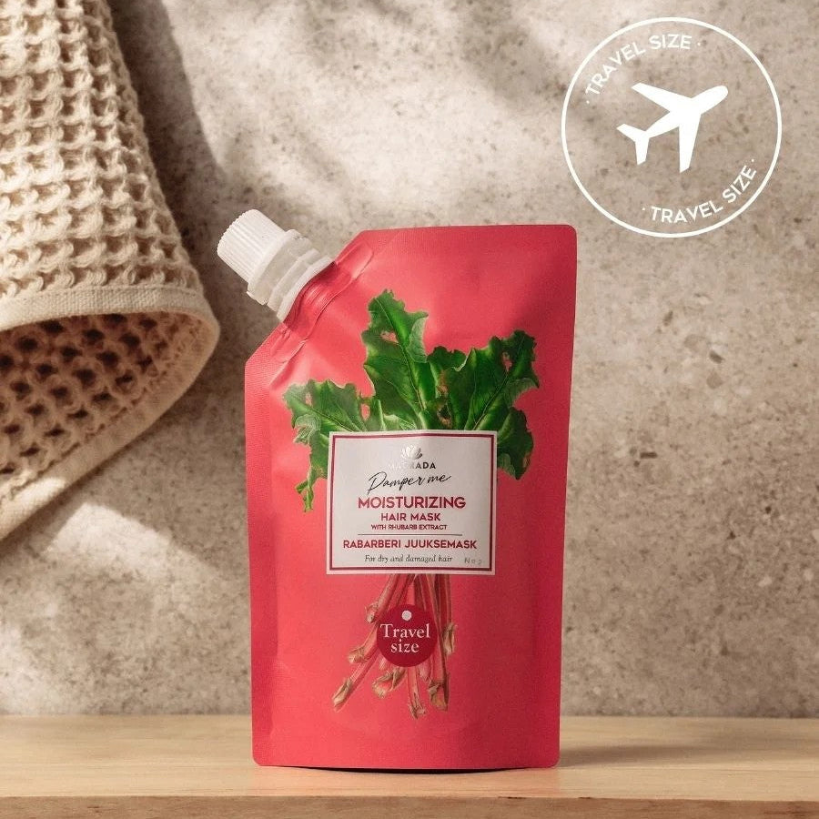 TRAVEL SIZE Rhubarb Hair Mask With Castor Oil - 100 ml