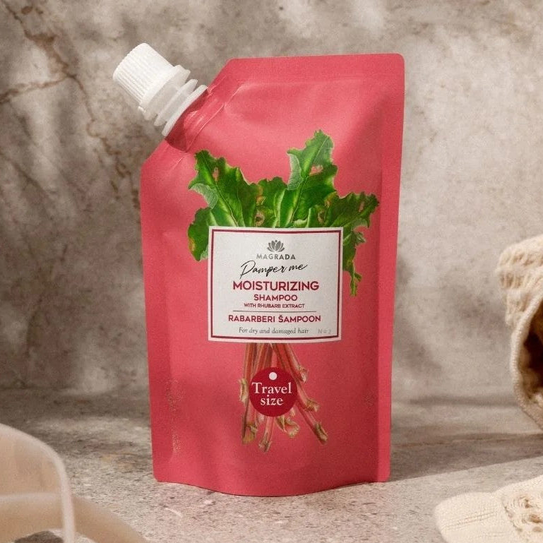 TRAVEL SIZE Rhubarb Shampoo With Aloe Extract - 100 ml